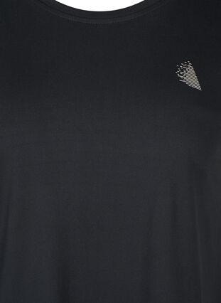 Short sleeved workout t-shirt, Black, Packshot image number 2