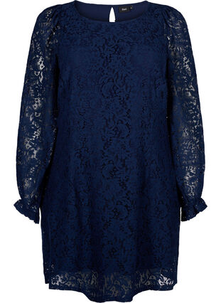 Lace dress with long sleeves, Navy Blazer, Packshot image number 0