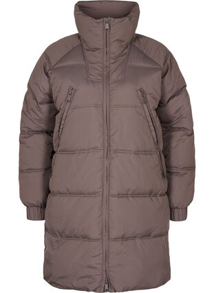 	 Winter jacket with pockets and high collar, Iron, Packshot image number 0