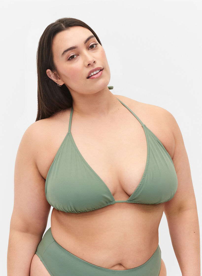 Triangle bikini bra, Green, Model image number 0