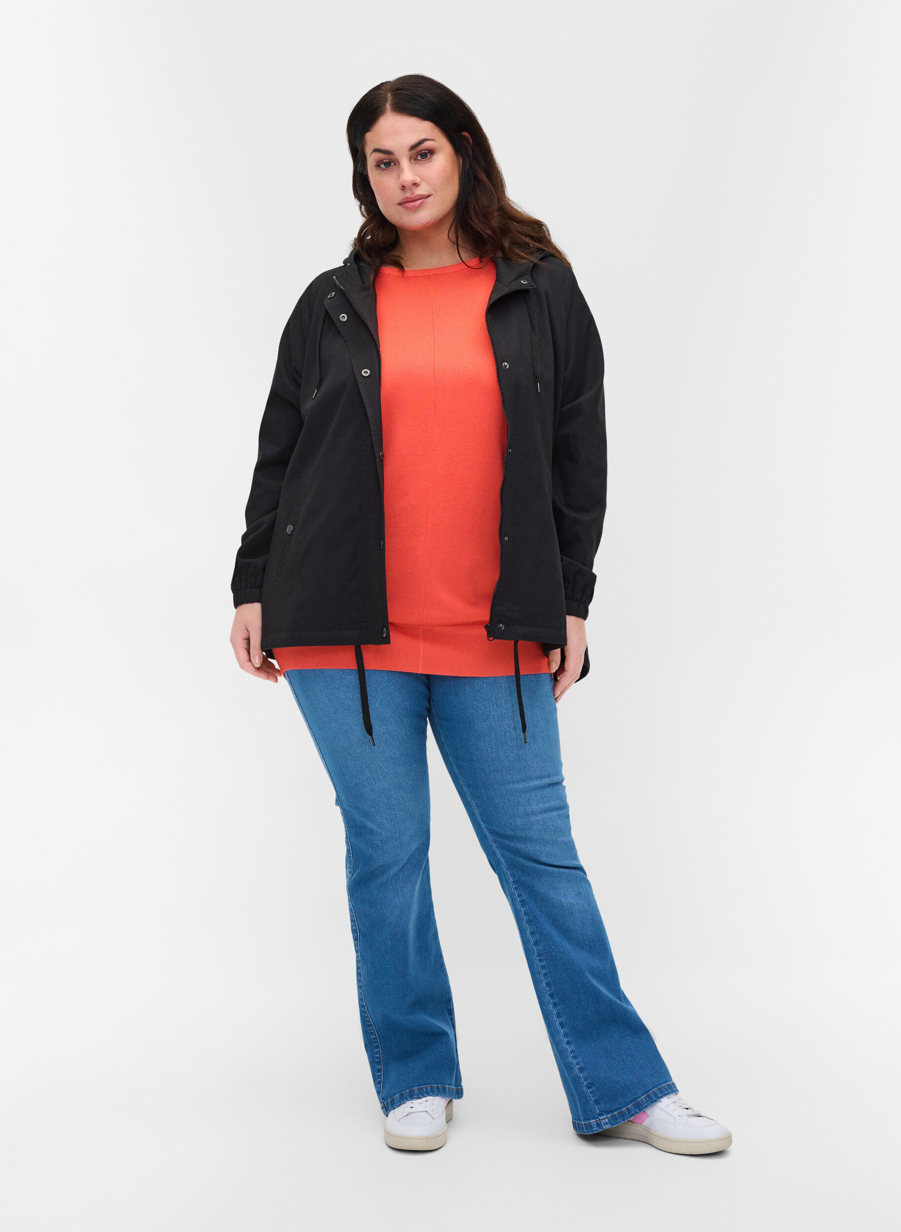 Zizzifashion Parka jacket with hood and welt pockets, Black, Model image number 2