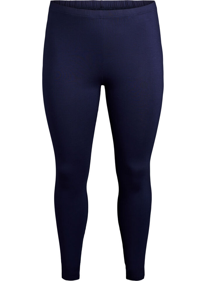 Basic leggings with extra length, Blue, Packshot image number 0