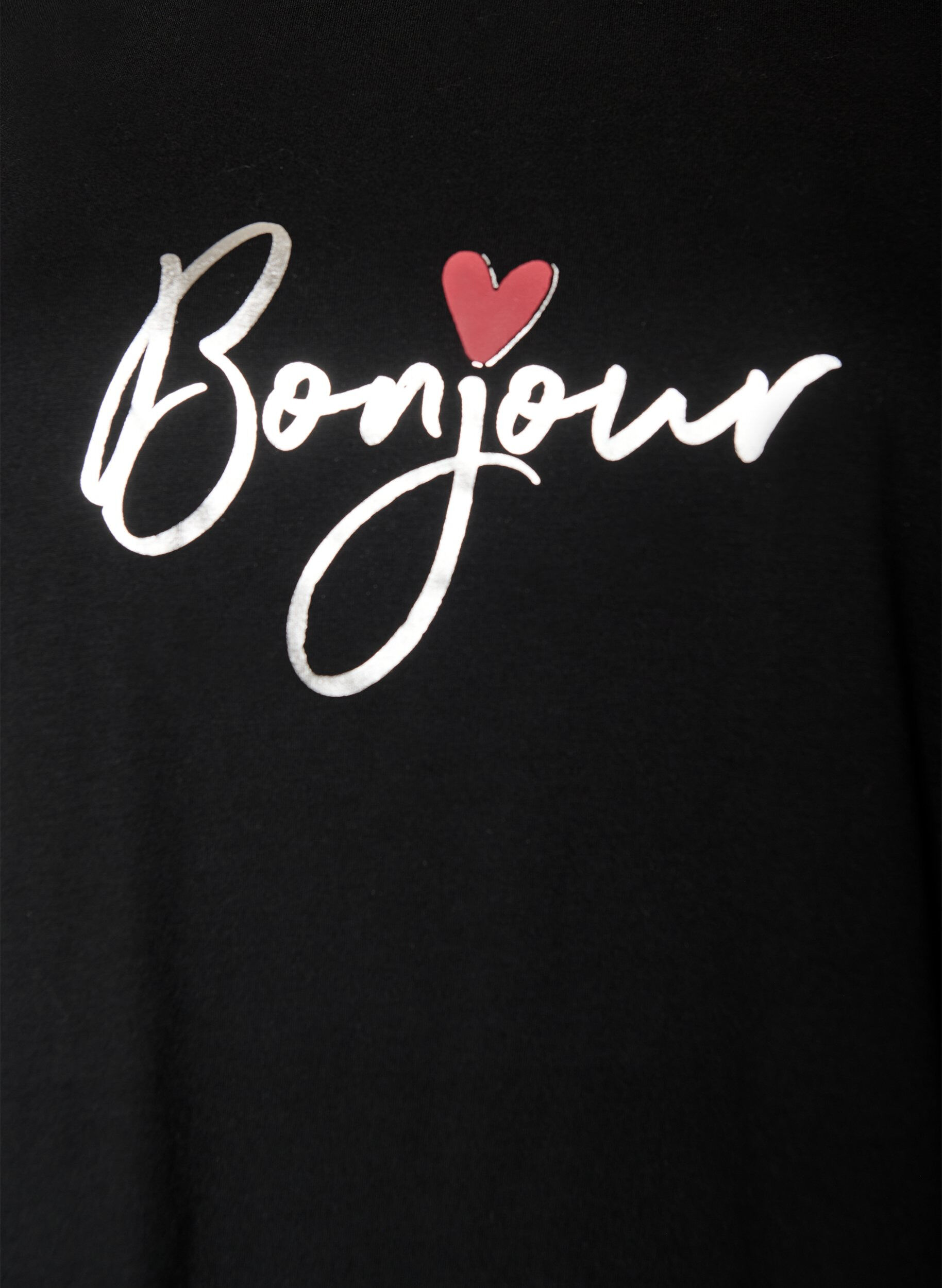 ZizzifashionT-shirt with motif, Black, Packshot image number 2