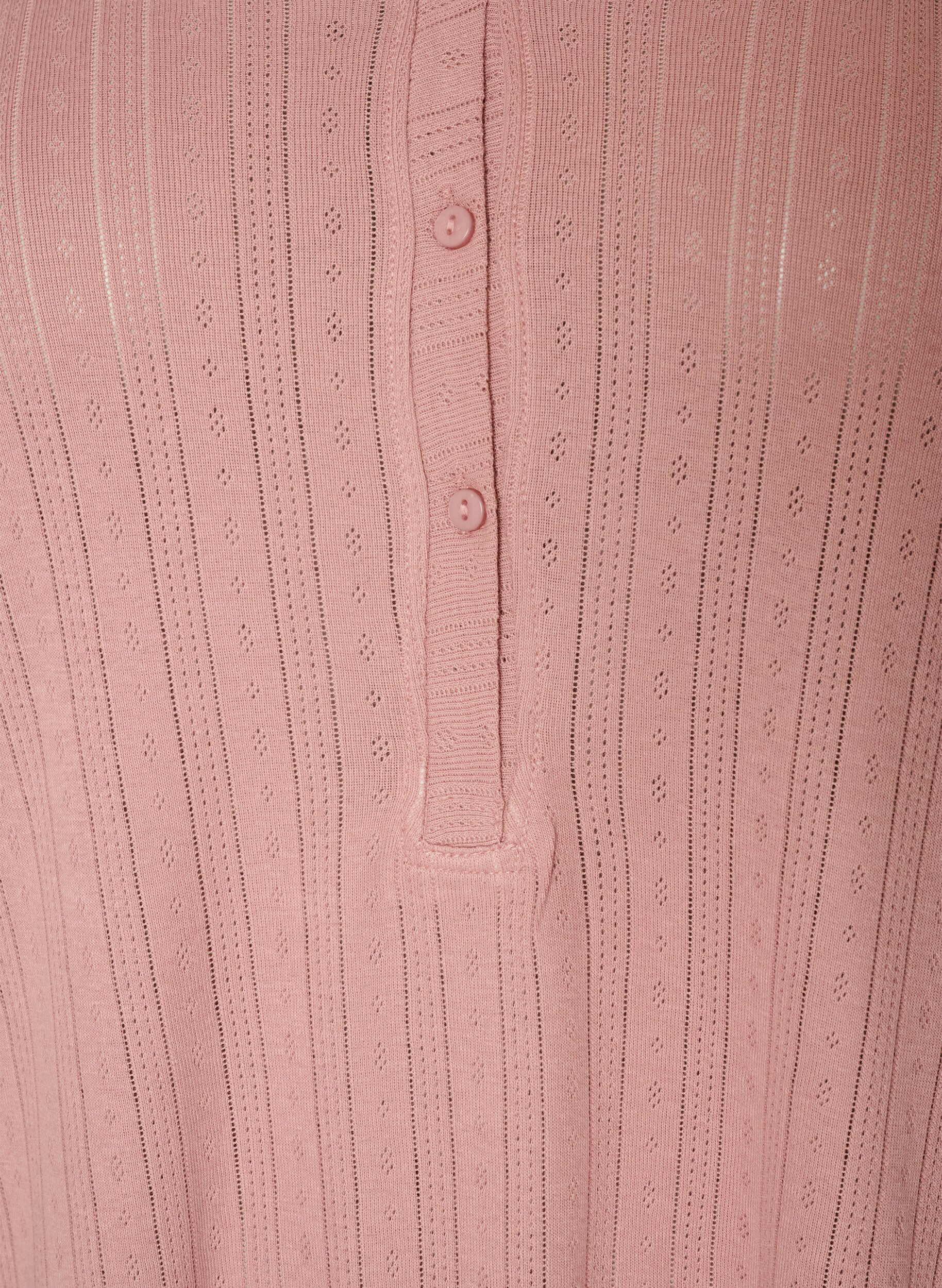 ZizzifashionNightgown in organic cotton with eyelet embroidery, Rose, Packshot image number 2