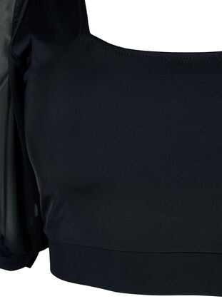 Bikini top with short mesh sleeves, Black, Packshot image number 2