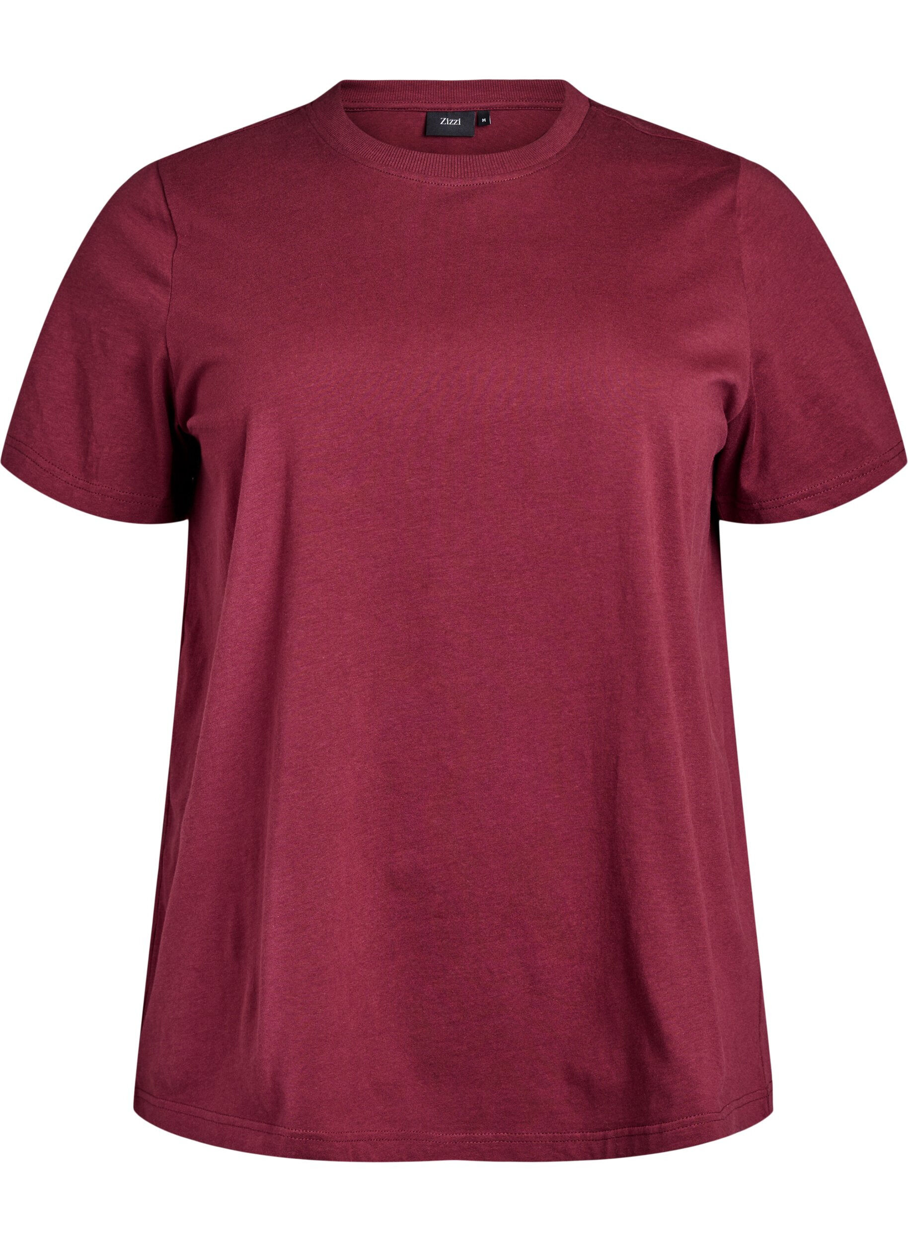 Basic cotton T-shirt with round neck