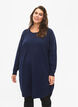 Melange knit dress with buttons, Navy Blazer Mel., Model image number 0