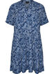 Patterned dress with panels, Blue, Packshot image number 0