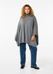 Poncho with high neck, Medium Grey Melange, Model image number 2