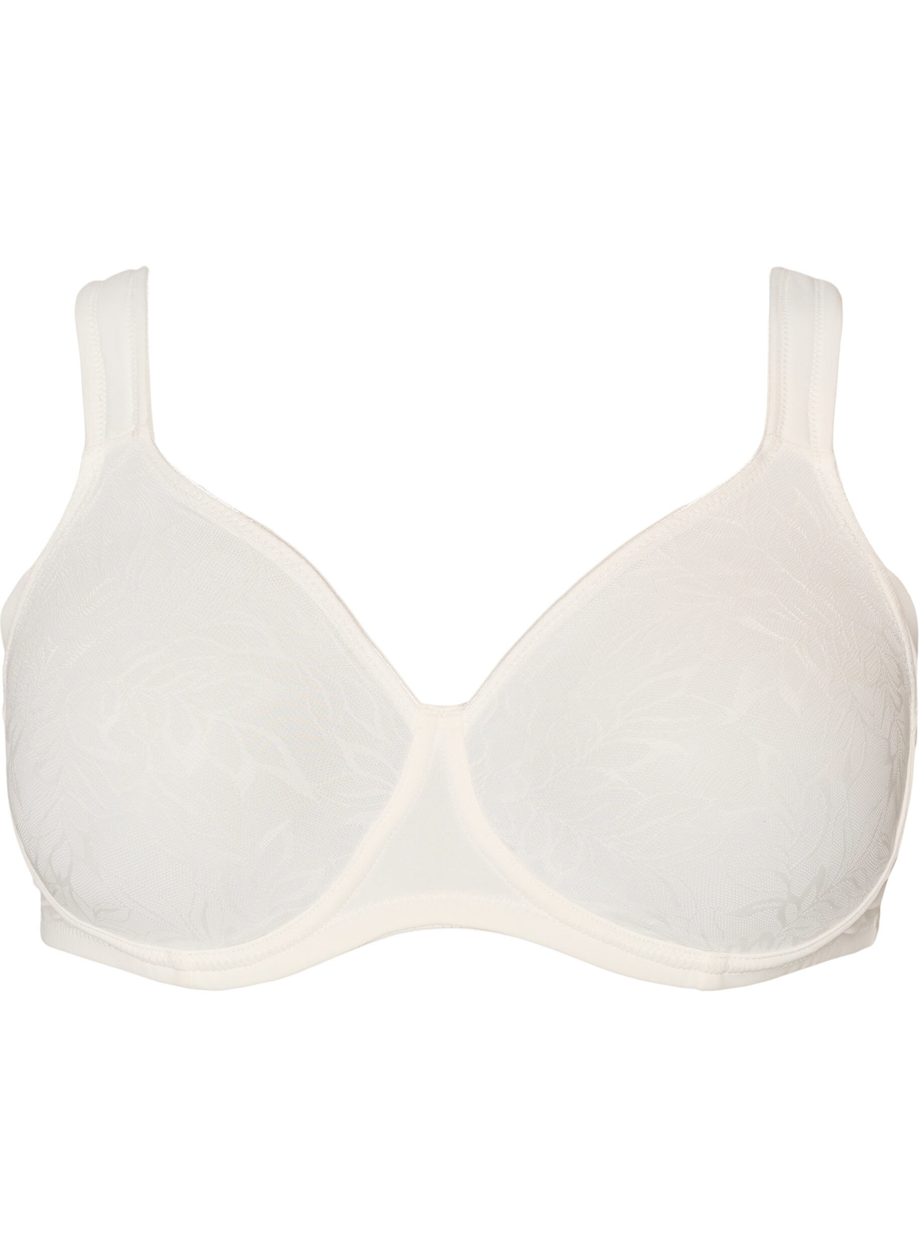Comfort bra with a lace overlay and moulded cups