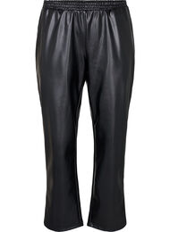 Faux leather trousers with pockets, Black, Packshot