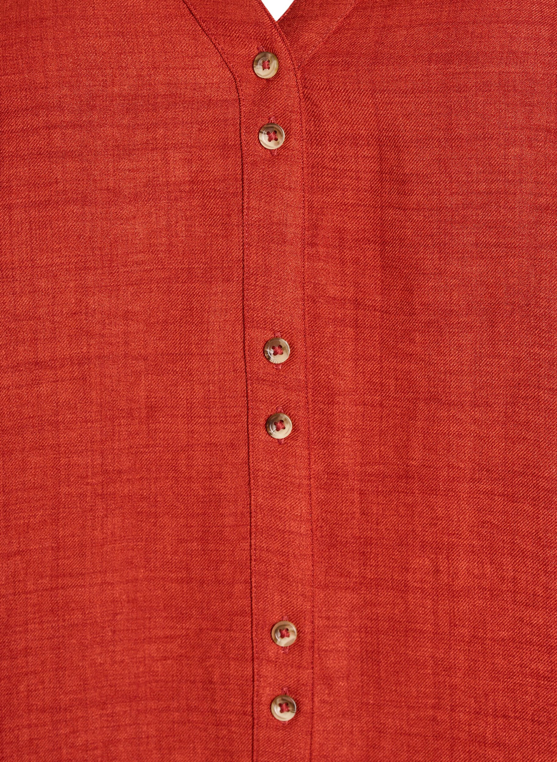 ZizzifashionV-neck shirt blouse with short sleeves, Red, Packshot image number 2