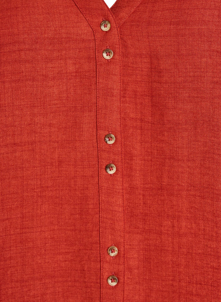 V-neck shirt blouse with short sleeves, Red, Packshot image number 2