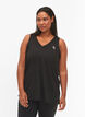 Sports top with V-neck, Black, Model image number 0