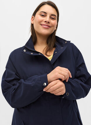 Jacket with 2-way zip and button fastening, Night Sky, Model image number 2