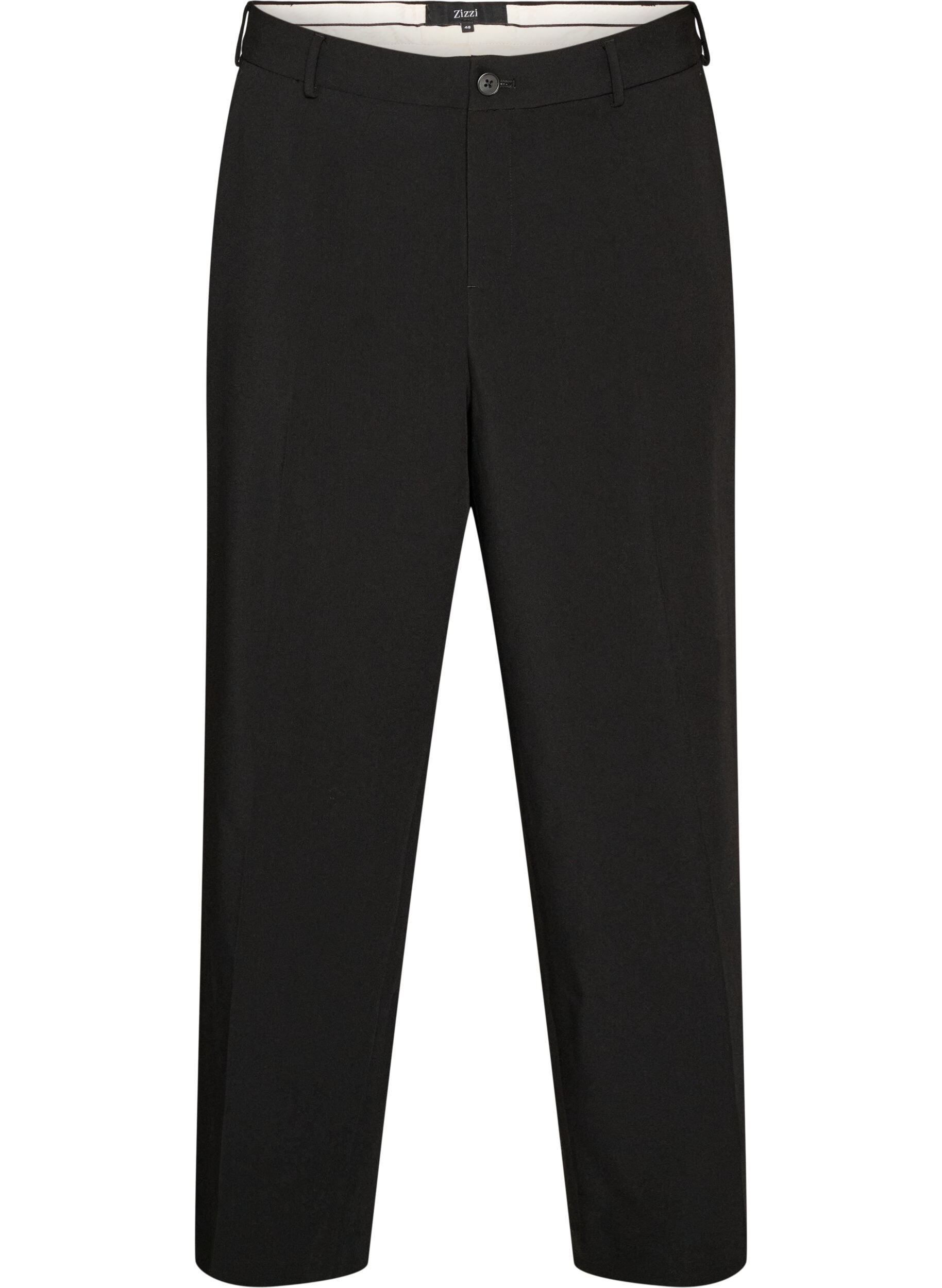 Tailored trousers with wide legs and high waist