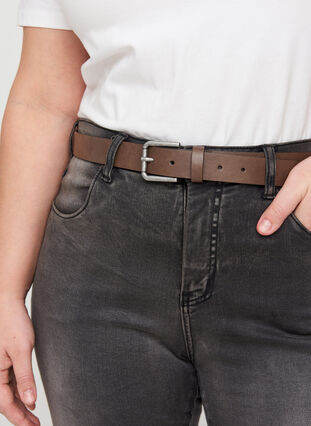 Brown belt in synthetic leather, Bracken, Model image number 0