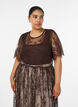 Sheer lace midi dress with short sleeves, Brown, Model image number 2