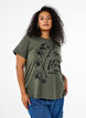 Organic cotton T-shirt with print, Green, Model image number 0