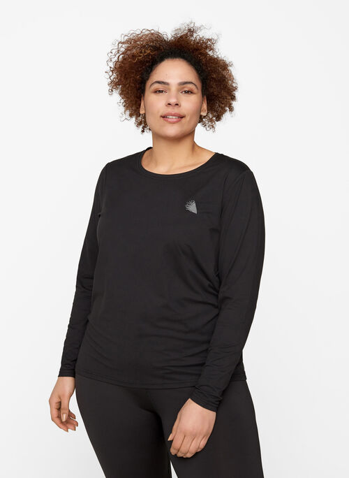 Long-sleeved fitness top
