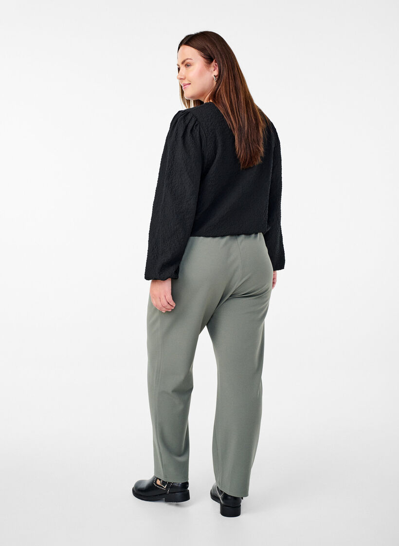 Straight fit trousers, Dark Grey, Model image number 1