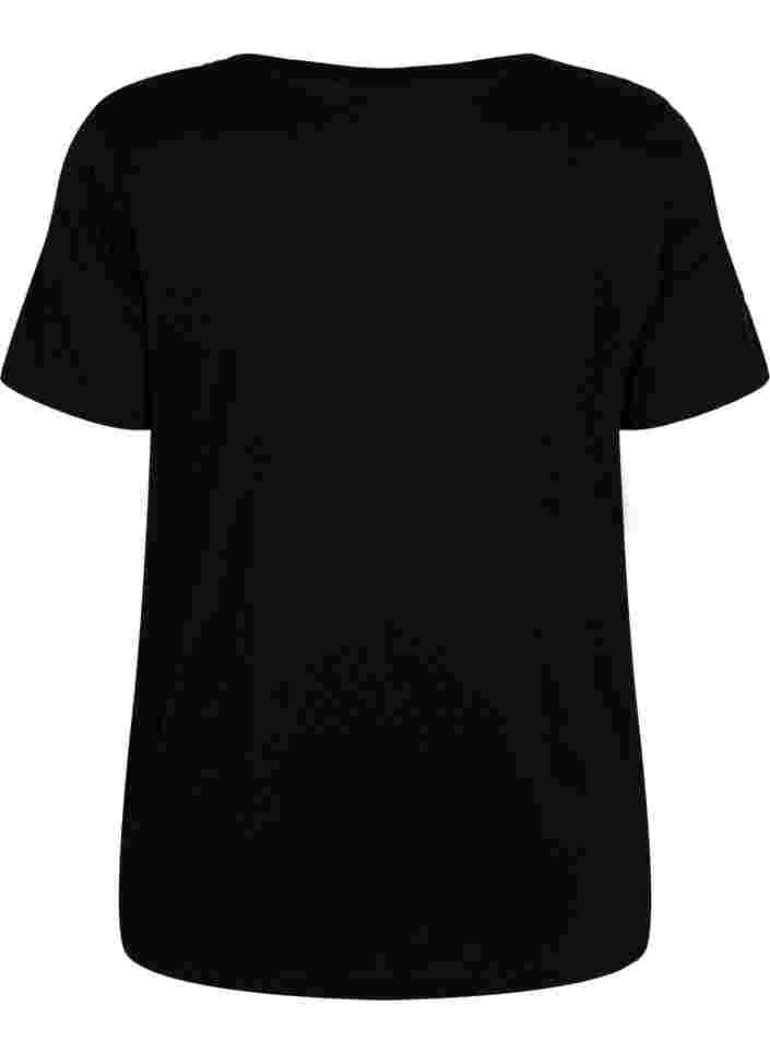 Sports t-shirt with print, Black w. Bad Ass, Packshot image number 1