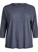 Jersey blouse with 3/4 sleeves, Dark Grey, Packshot image number 0