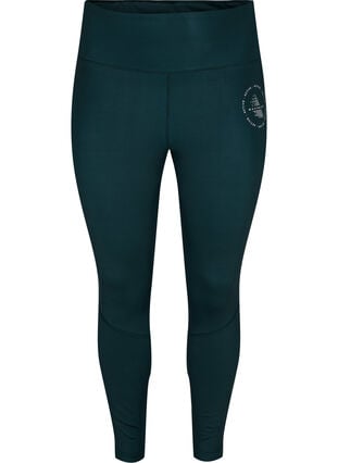 Solid-coloured gym leggings, Scarab, Packshot image number 0
