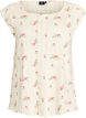 Organic cotton pyjama top with cap sleeves, 9990, Packshot image number 0