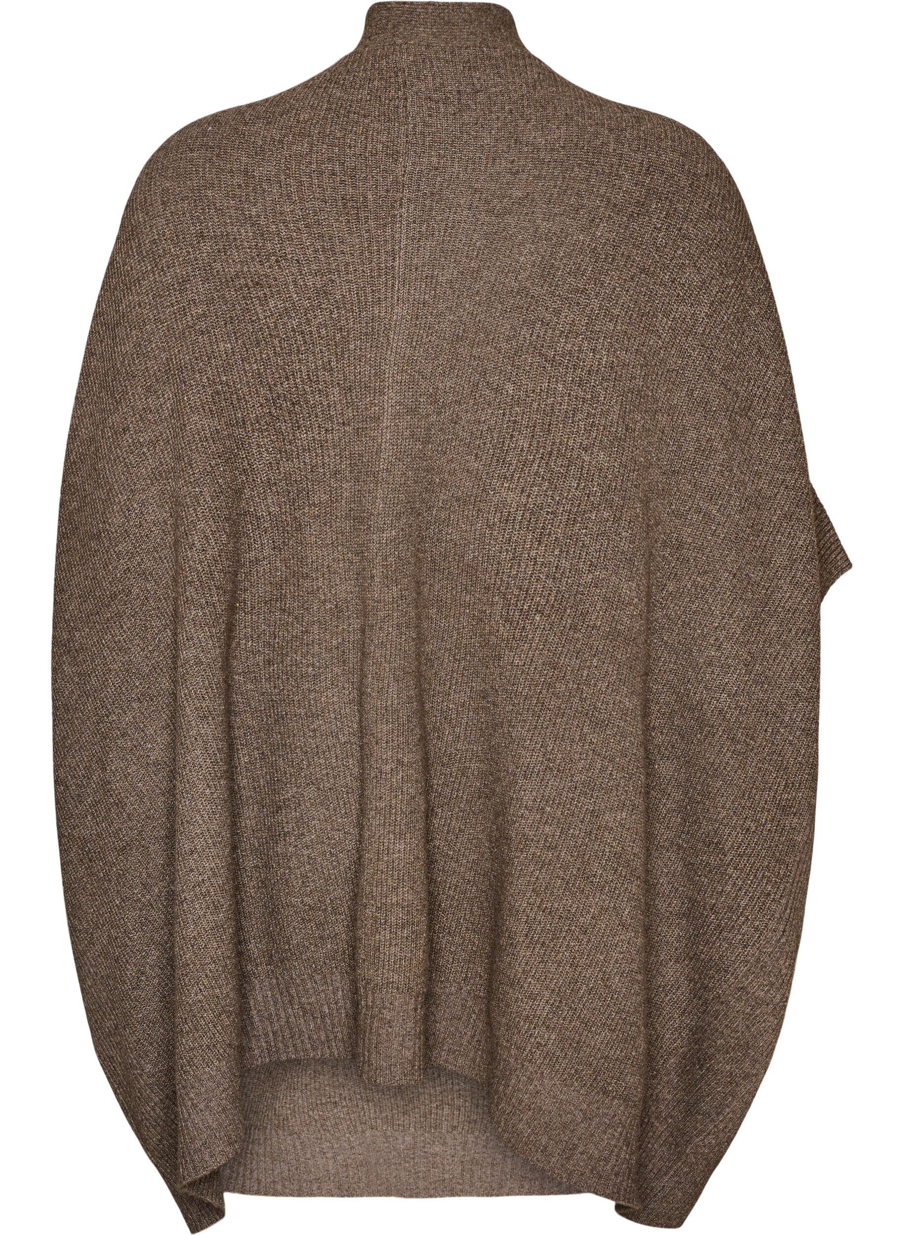 ZizzifashionCardigan with open front and wide sleeves, Brown, Packshot image number 1