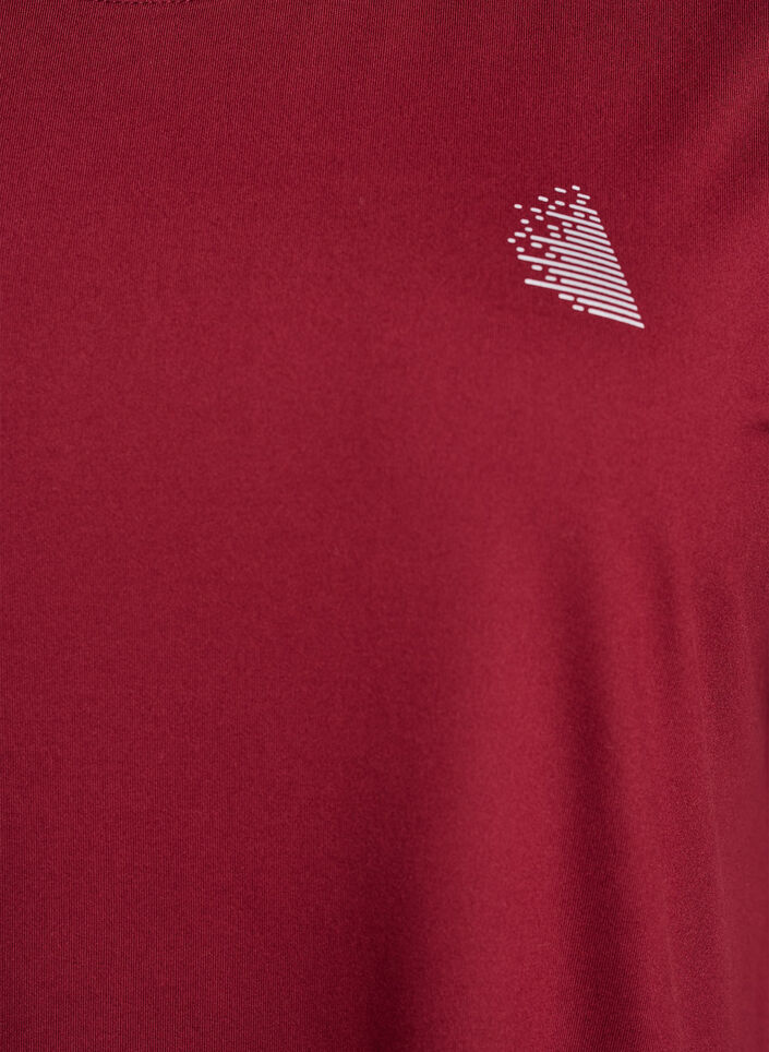 Solid-coloured training T-shirt, Red, Packshot image number 2