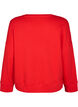 Sweatshirt with embossed text design, Red, Packshot image number 1