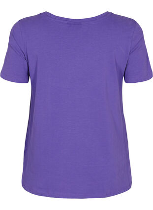 Basic plain cotton t-shirt, Ultra Violet, Packshot image number 1