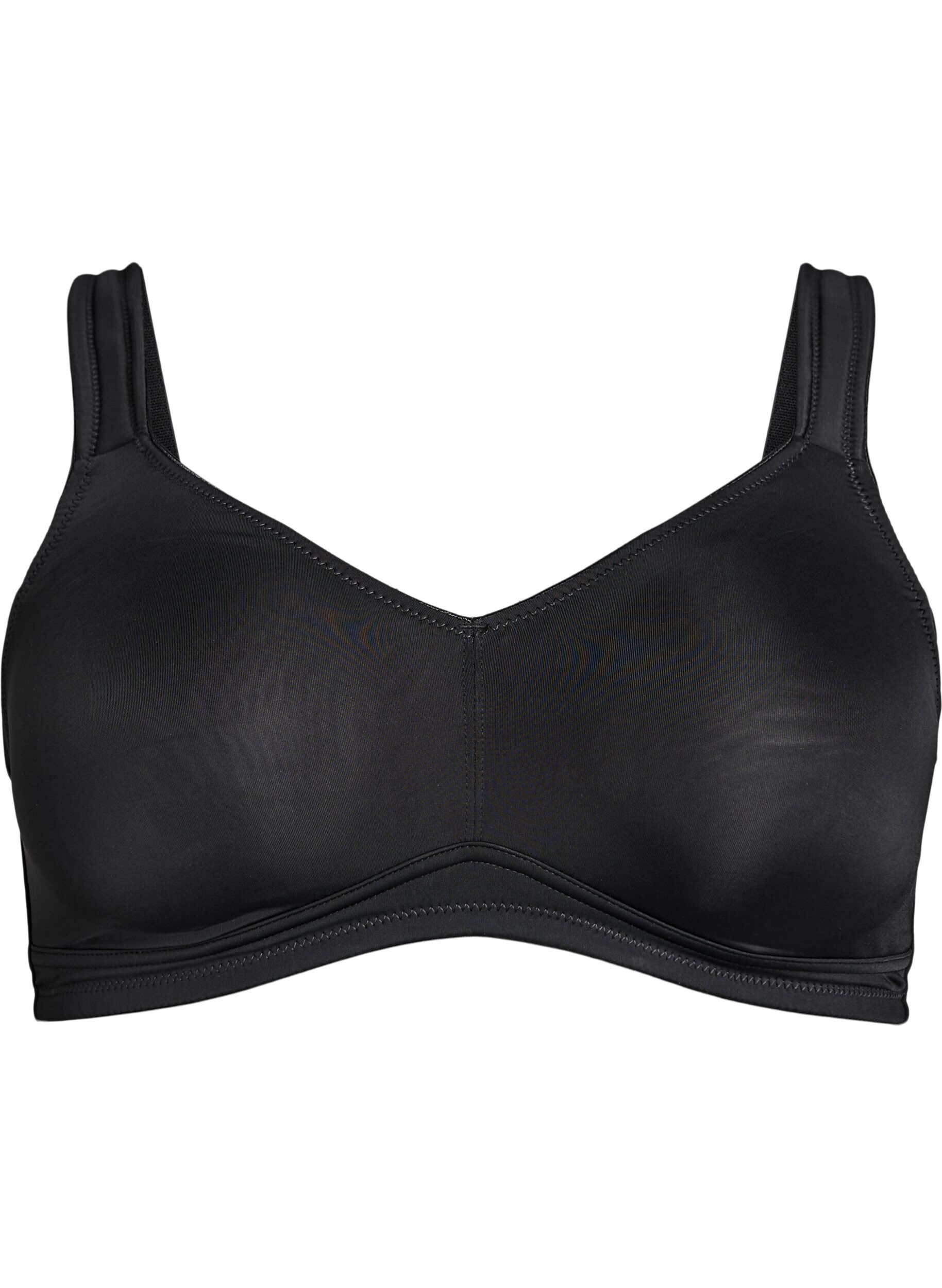 Zizzifashion Comfort bra with padded straps, Black, Packshot image number 0