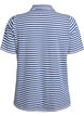 Short sleeve polo shirt with stripes, Blue, Packshot image number 1