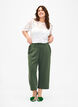 7/8 pants with loose fit, Green, Model image number 0