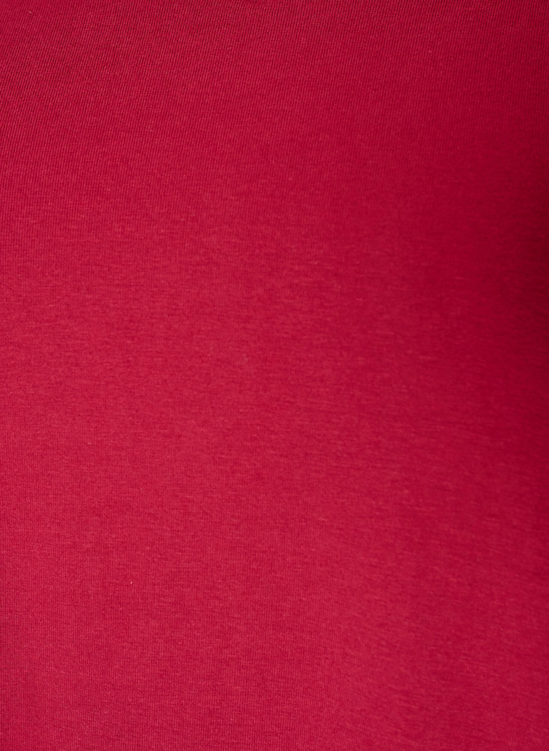 ZizzifashionBasic plain cotton t-shirt, Red, Packshot image number 2
