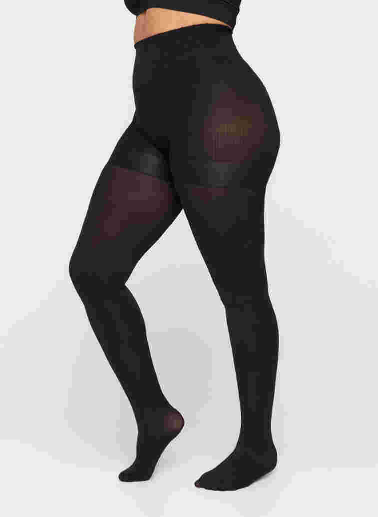 Tights in 100 denier with push-up effect, Black, Model image number 0