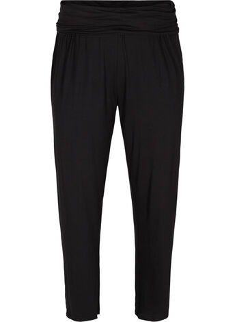 Loose viscose blend trousers