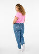 High-waisted Gemma jeans with hearts, Blue, Model image number 1