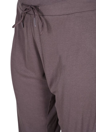 Loose culotte trousers in rib fabric, Sparrow, Packshot image number 2