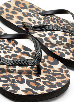 Flip flops with leopard print, Leopard Print, Packshot image number 2