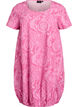 Short-sleeved, printed cotton dress, Pink, Packshot image number 0