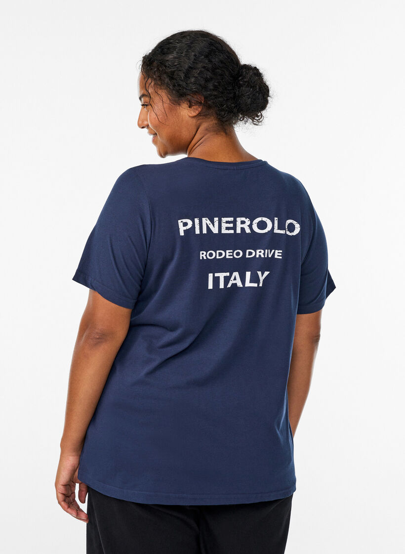 T-shirt with motif, Blue, Model image number 2