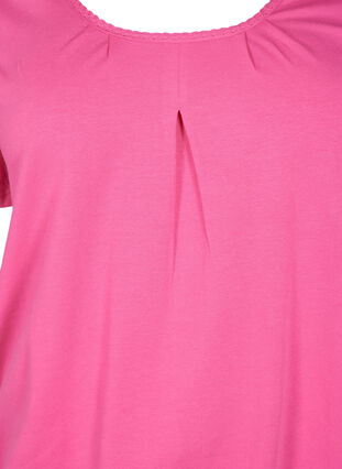 Short sleeve cotton t-shirt, Shocking Pink, Packshot image number 2