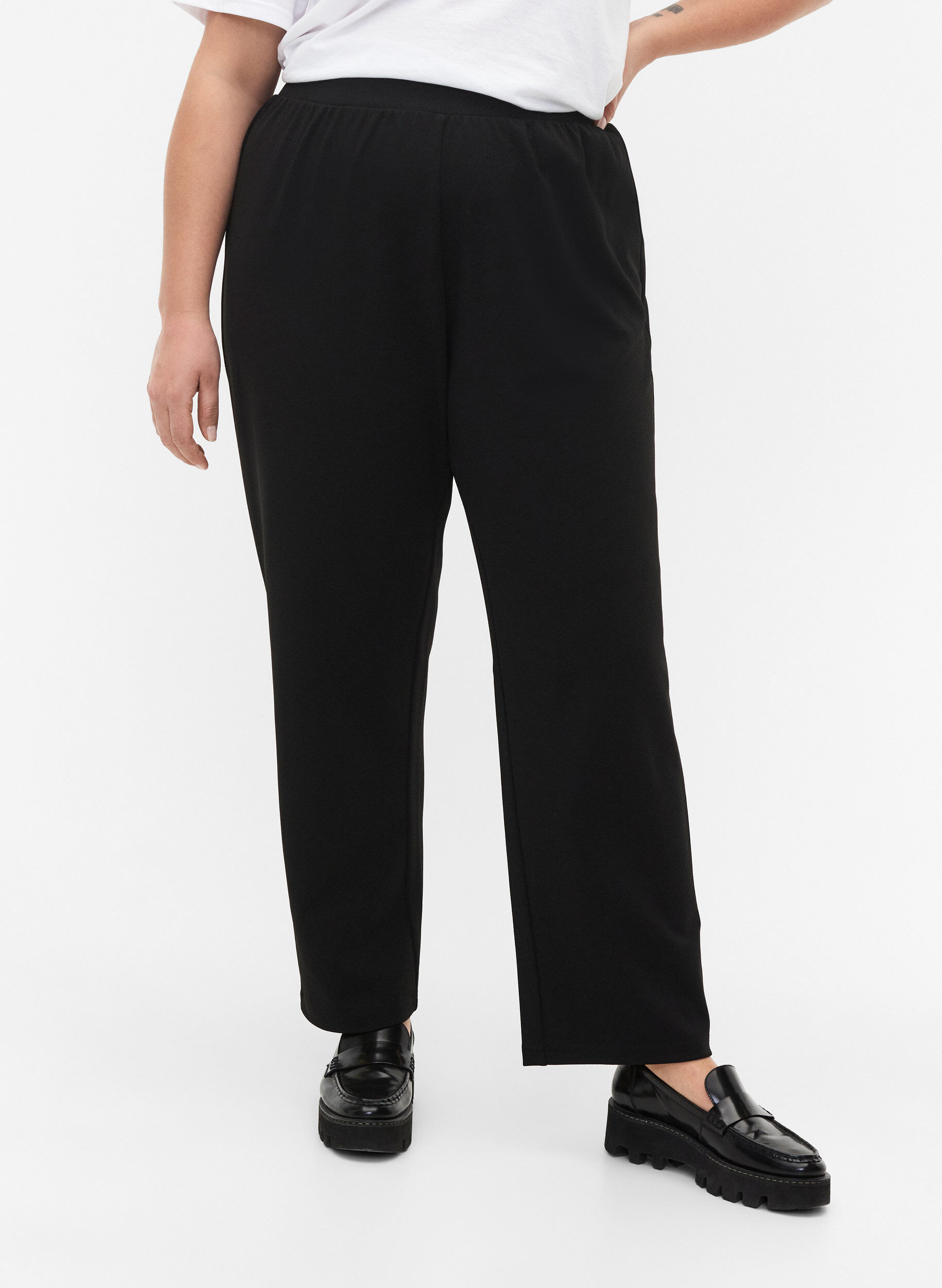 Zizzifashion Straight fit trousers, Black, Model image number 3