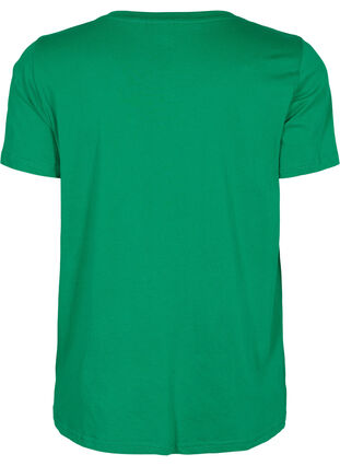 Short sleeve cotton t-shirt with text print, Jolly Green, Packshot image number 1