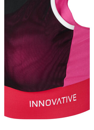 Sports bra with mesh, Fuchsia Purple, Packshot image number 3