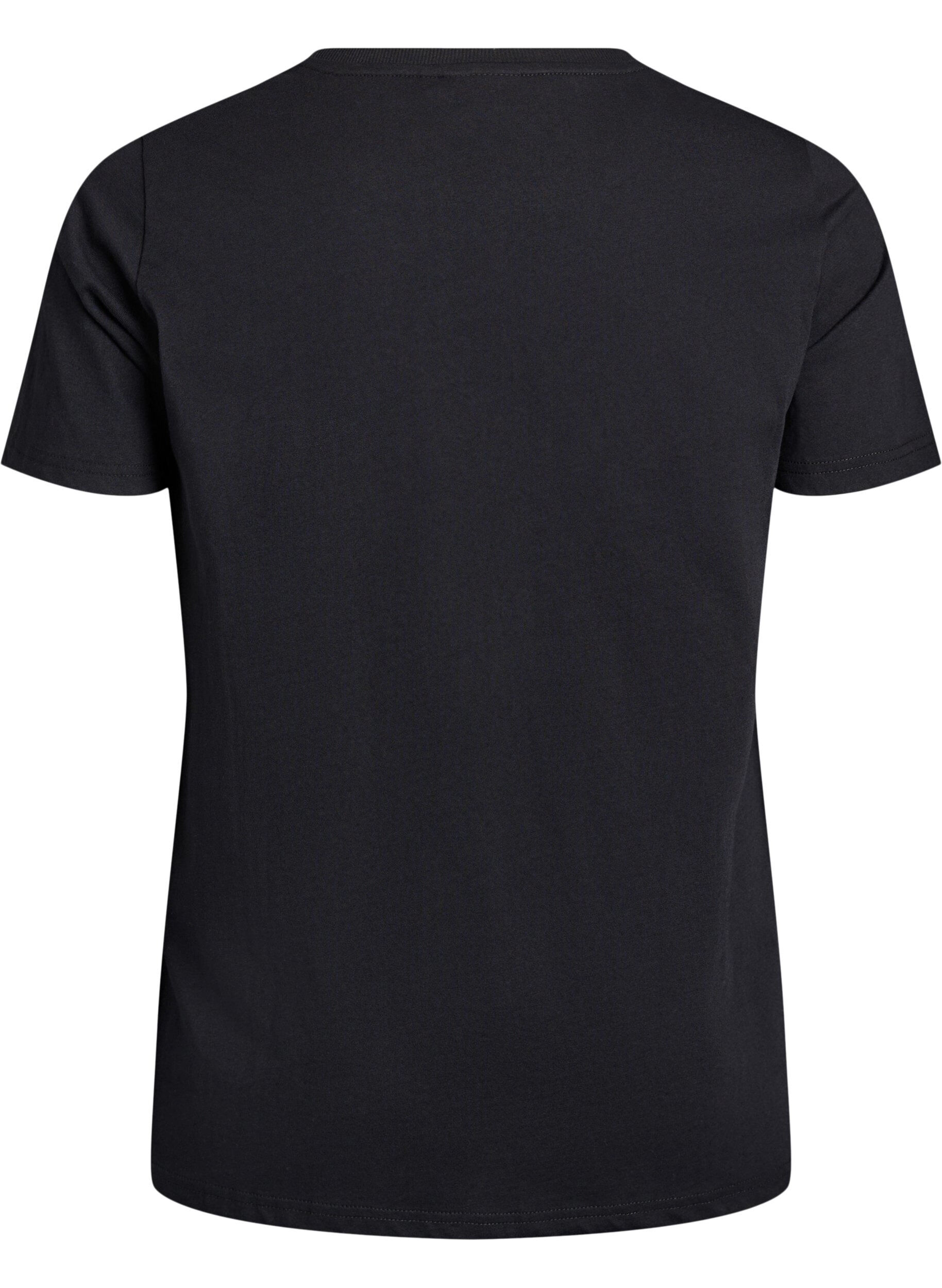 Zizzifashion Christmas t-shirt in organic cotton, Black, Packshot image number 1