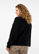 Short knitted cardigan with bows, Black Comb, Model image number 1